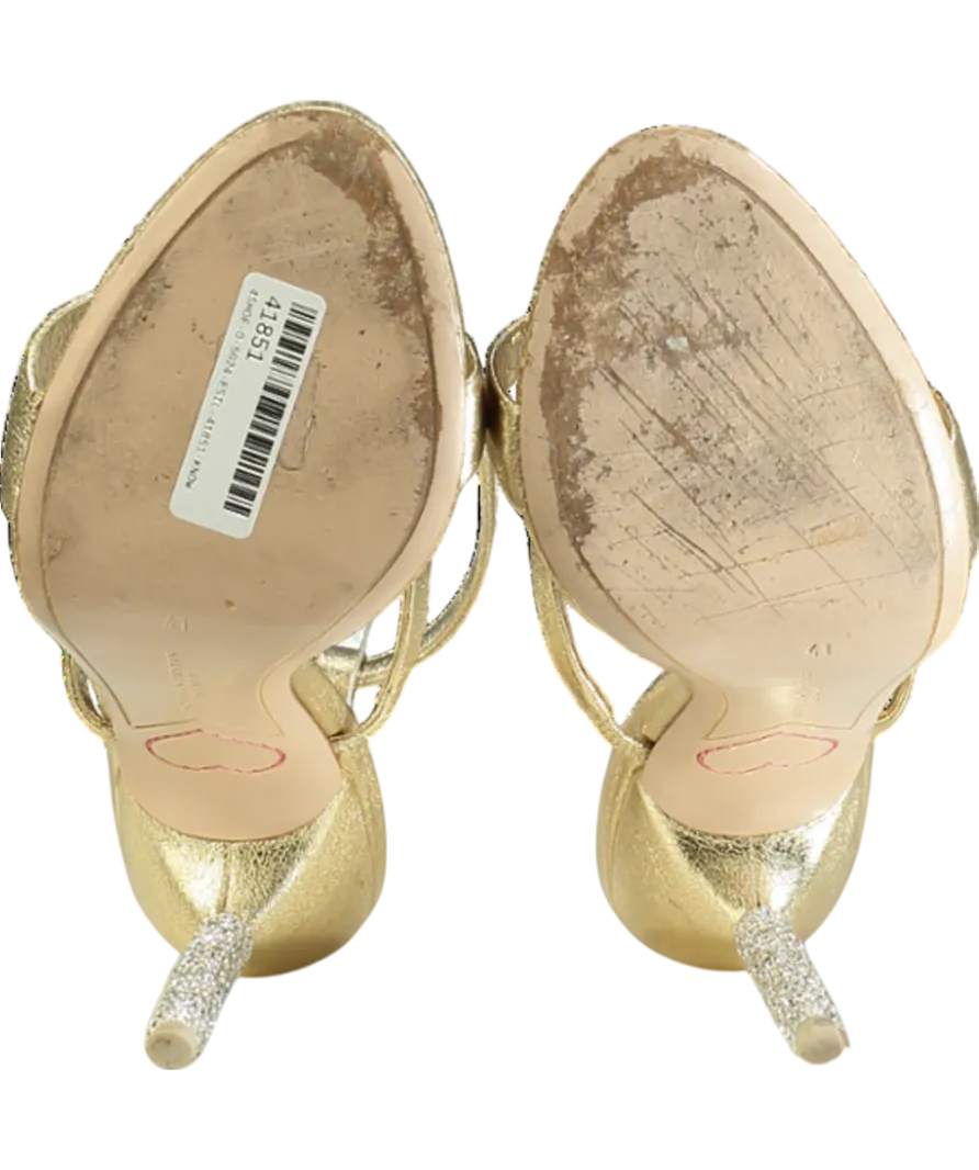 Sophia Webster Metallic Rosalind Crystal Sandal UK 8 EU 41 👠