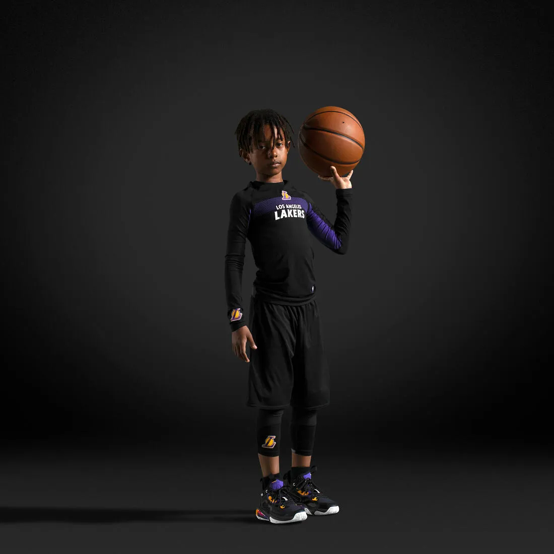 Sous-maillot basketball NBA Los Angeles Lakers Enfant - UT500 Noir