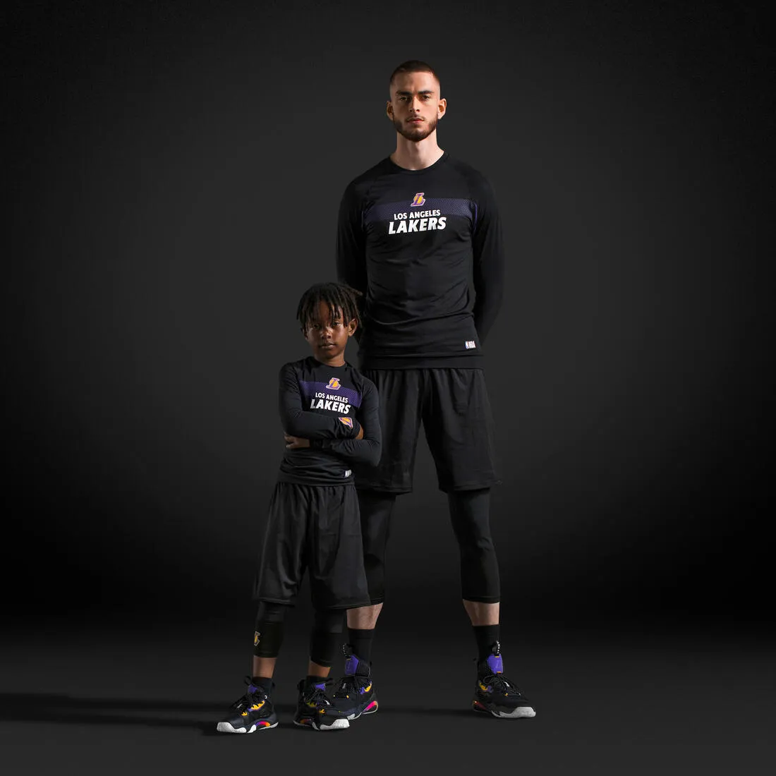 Sous-maillot basketball NBA Los Angeles Lakers Enfant - UT500 Noir
