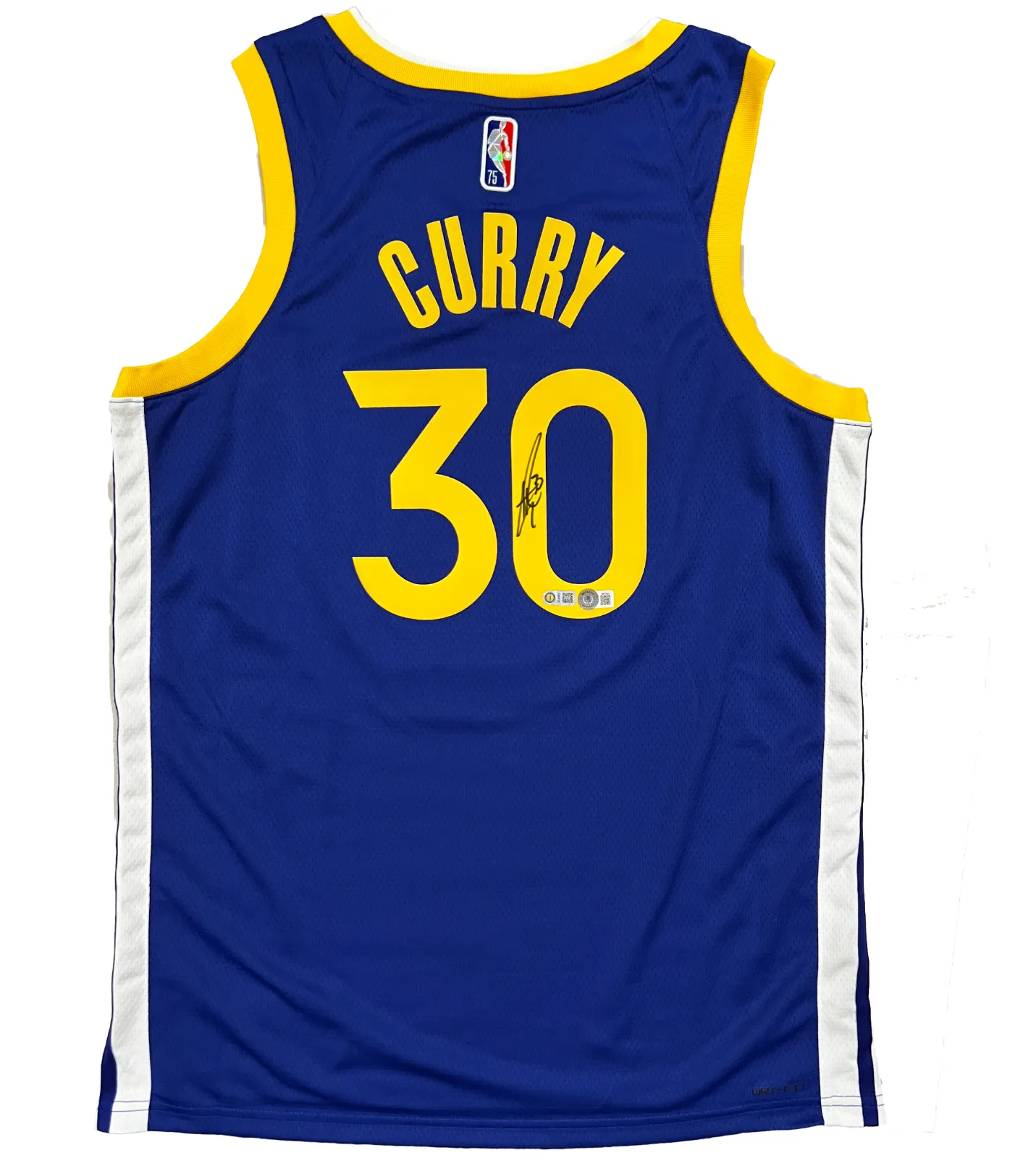 Stephen Curry Golden State Warriors Signed 75th Anniversary Authentic Icon Nike Jersey BAS