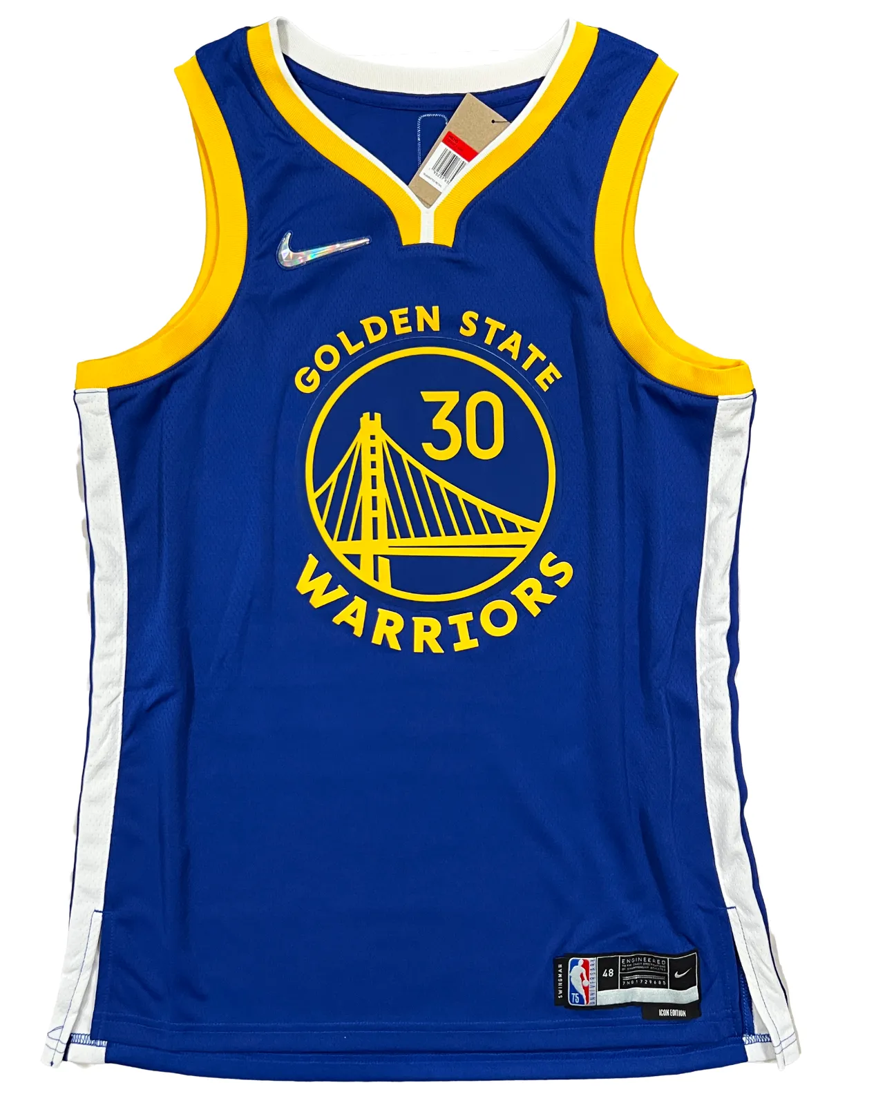 Stephen Curry Golden State Warriors Signed 75th Anniversary Authentic Icon Nike Jersey BAS