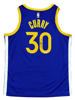 Stephen Curry Golden State Warriors Signed Blue NBA Swingman Nike Jersey PSA