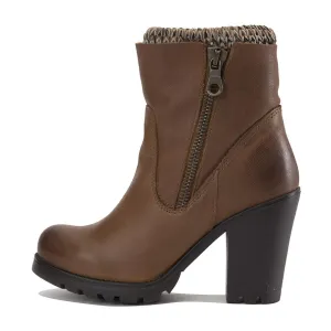 Steve Madden for Women: Sweaterr Cognac Leather Heel Boots