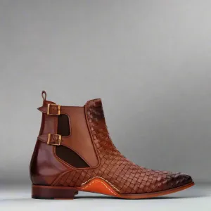 Tan Braided Leather Dubbow Chelsea Boots - Chelsea Boots