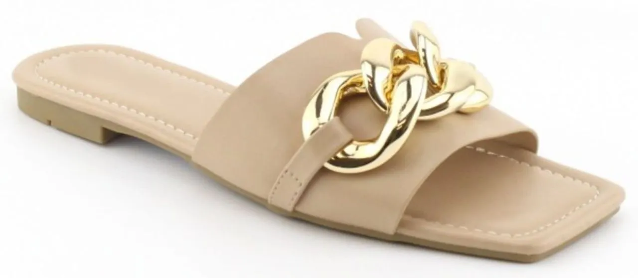 Tan Chained Sandal