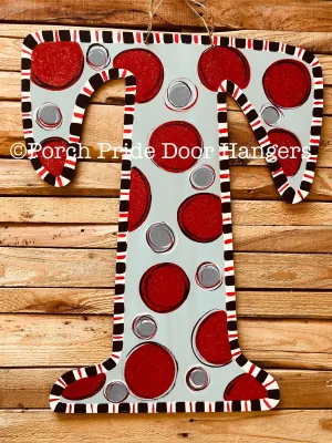 Thompson T with Polka Dots Door Hanger