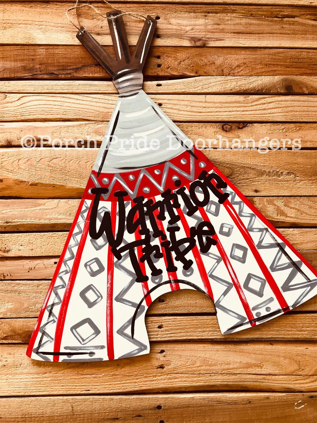 Thompson Warrior Tee Pee Tribe Door Hanger