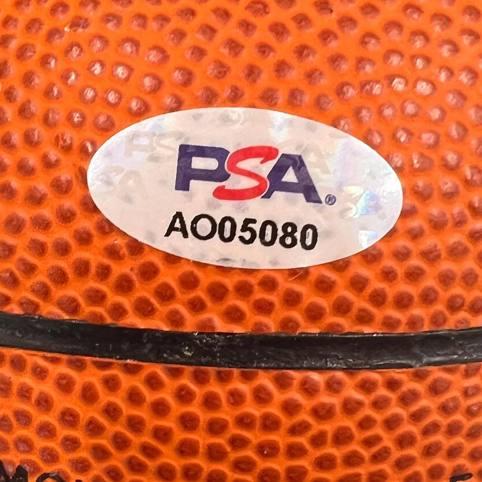 Tim Duncan David Robinson Signed Basketball PSA/DNA Autographed Ball Spurs