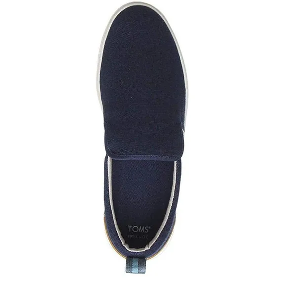 Toms Men's Trvl Lite Navy Heritage Canvas Sneakers 7 M
