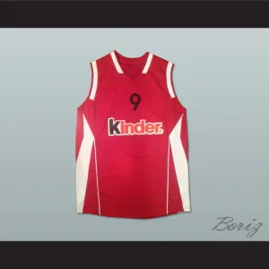 Tony Parker France National Team Red Basketball Jersey