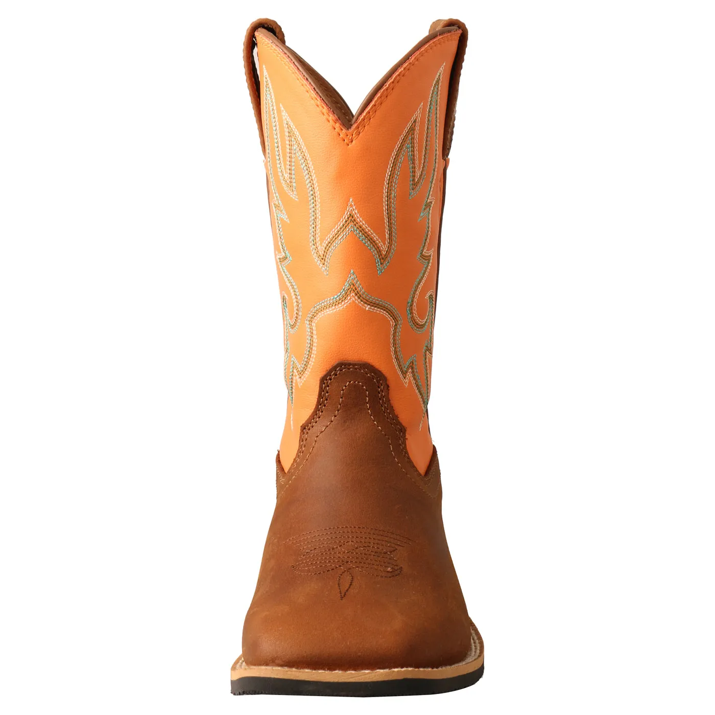 Twisted X Kid's Top Hand Boot-Tan and Orange