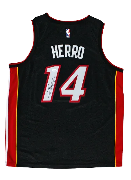 Tyler Herro Miami Heat Signed Black Nike Swingman NBA Jersey Boy Wonder JSA