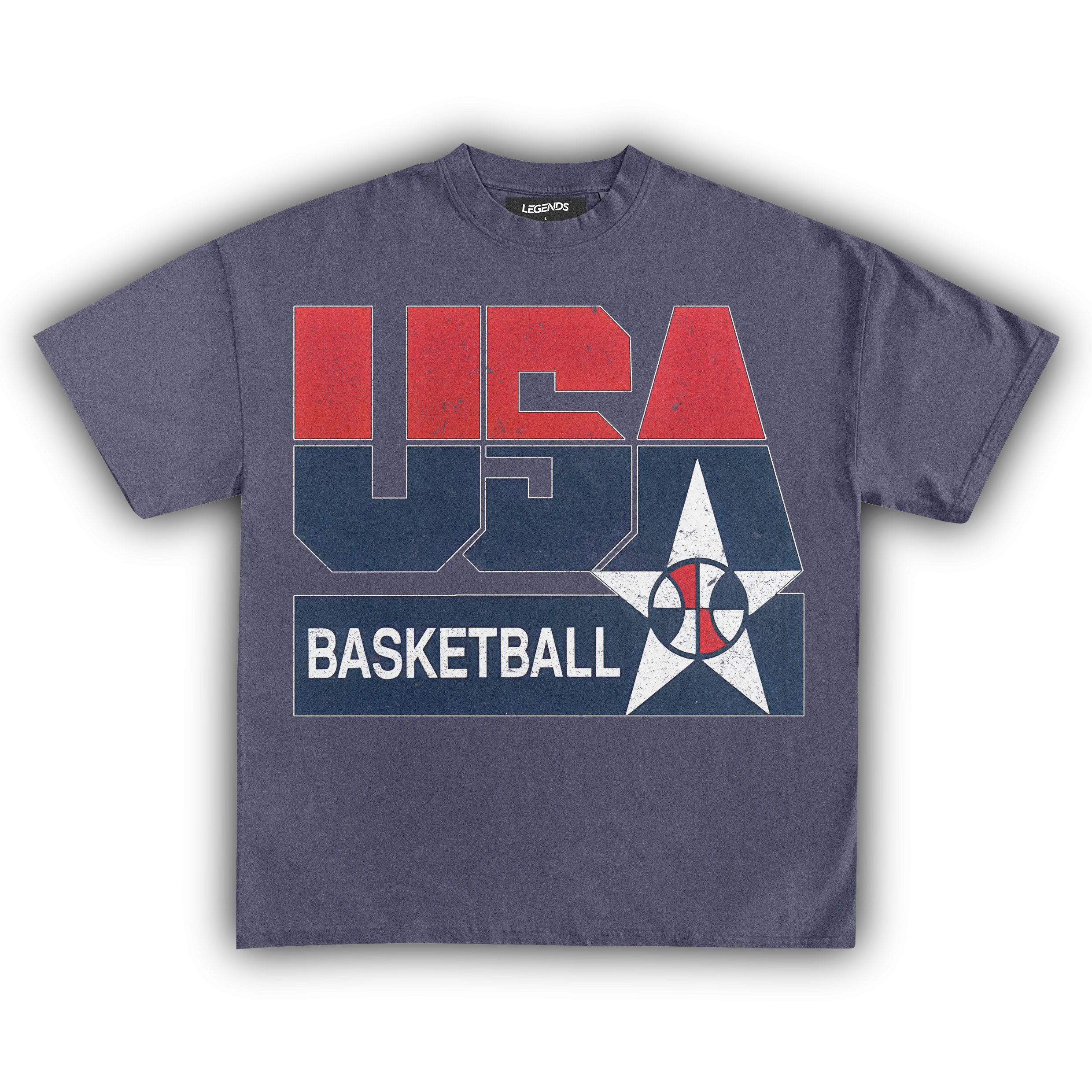 USA BASKETBALL VINTAGE TEE