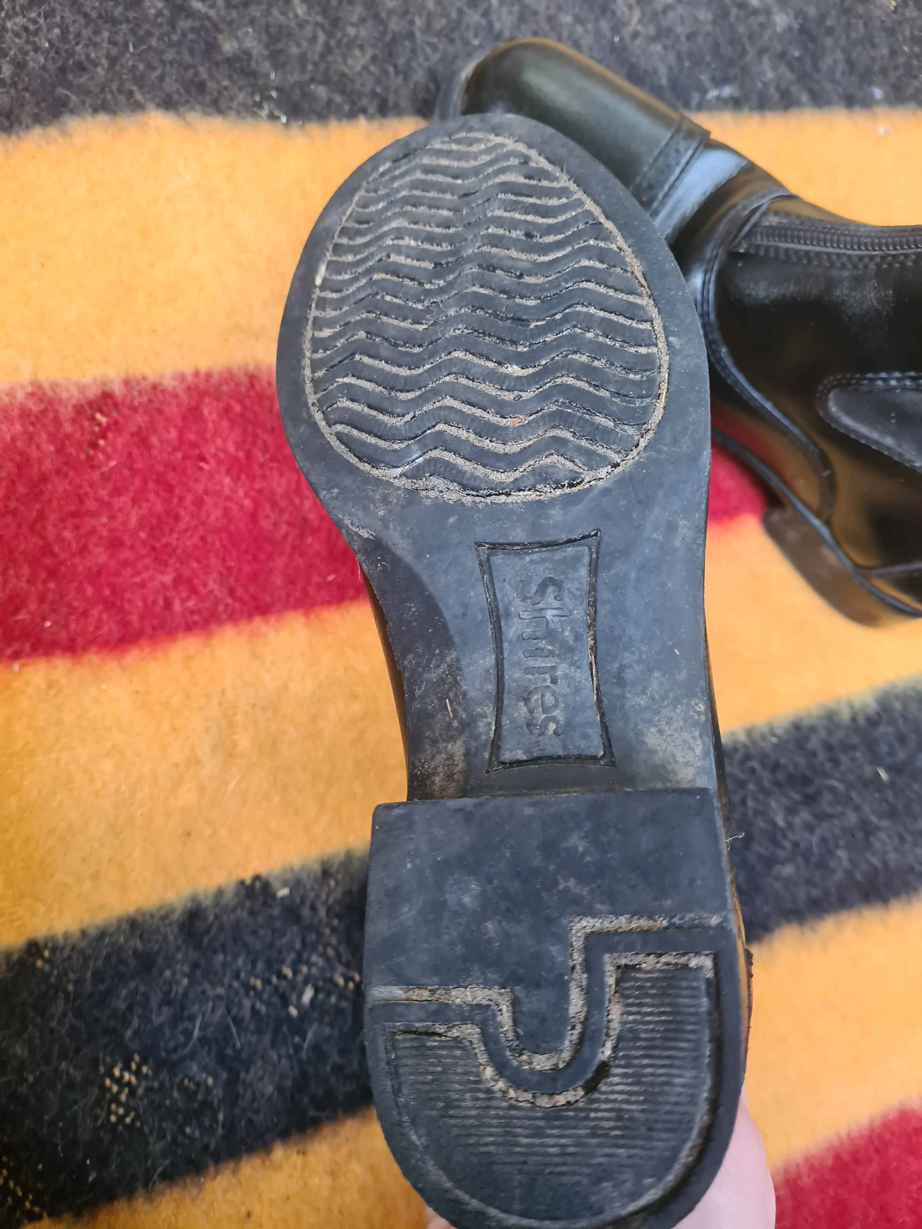 Used Kids size 1 shires black jodhpur boots