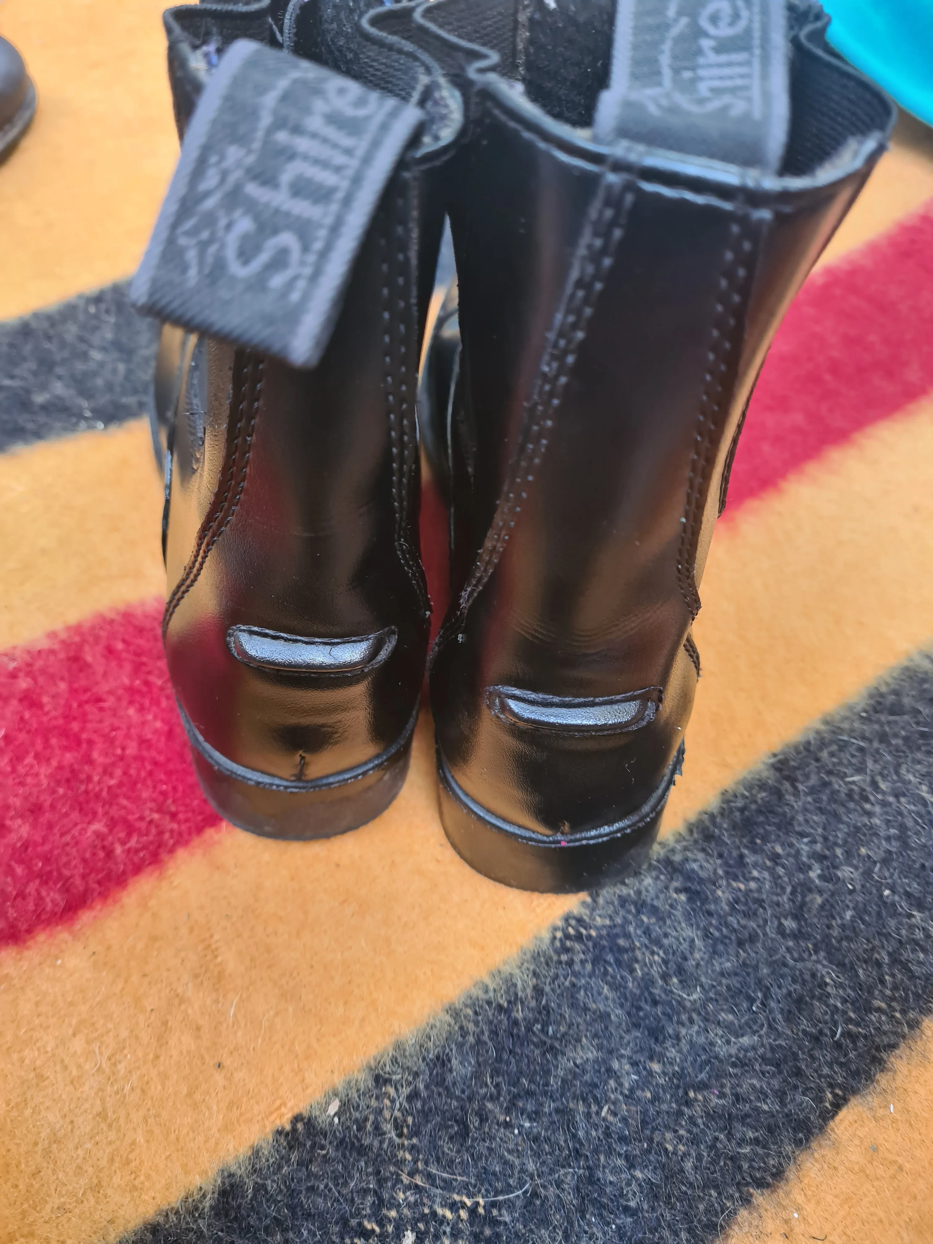Used Kids size 1 shires black jodhpur boots