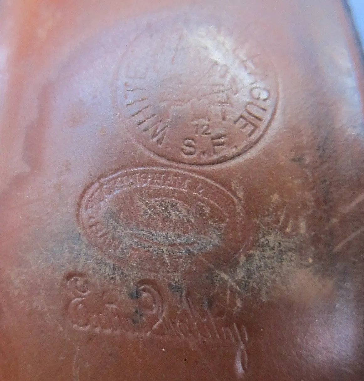 Victorian Black Leather Womens Button Boots - Size 7 / 7.5