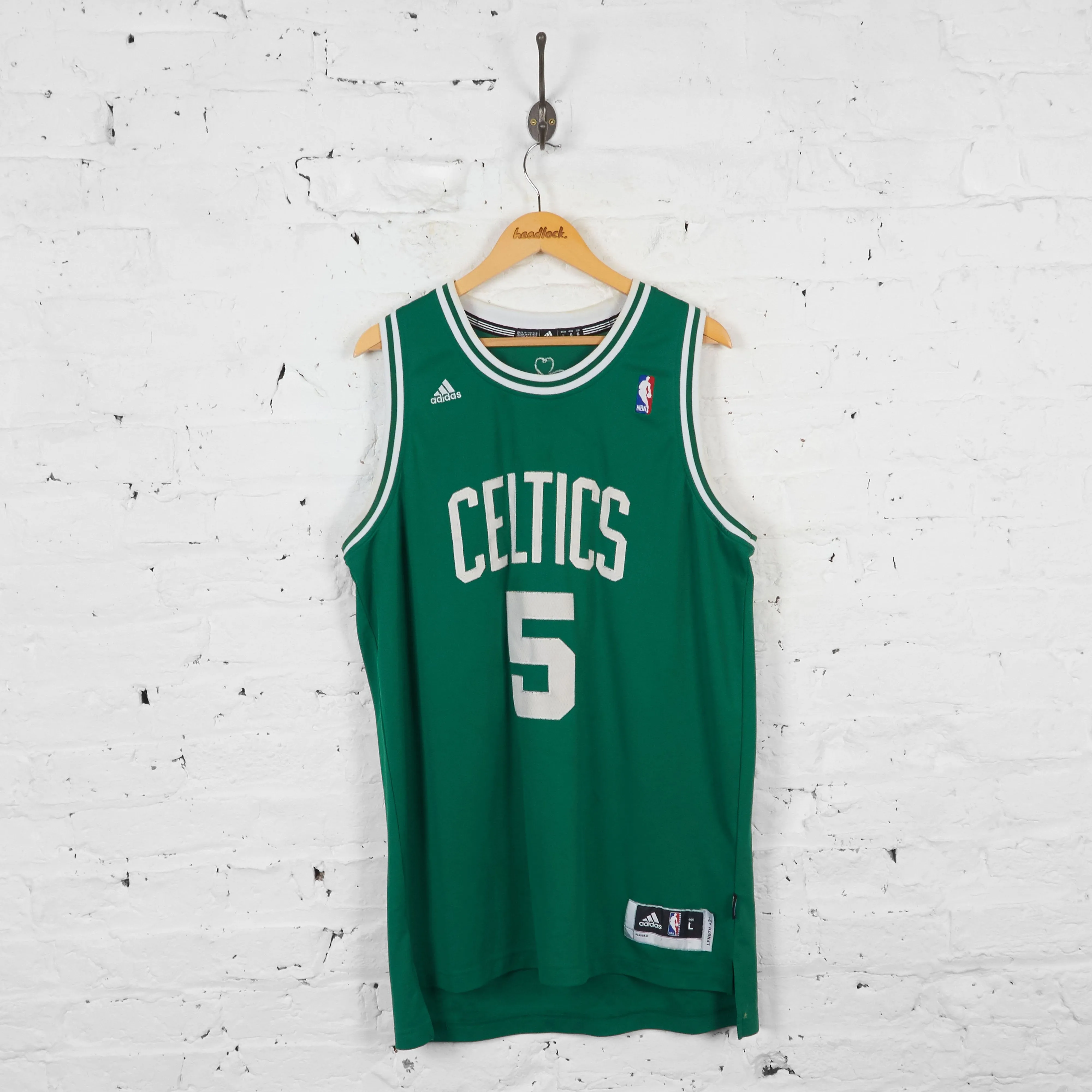 Vintage Adidas Boston Celtics NBA Garnett Jersey - Green - L