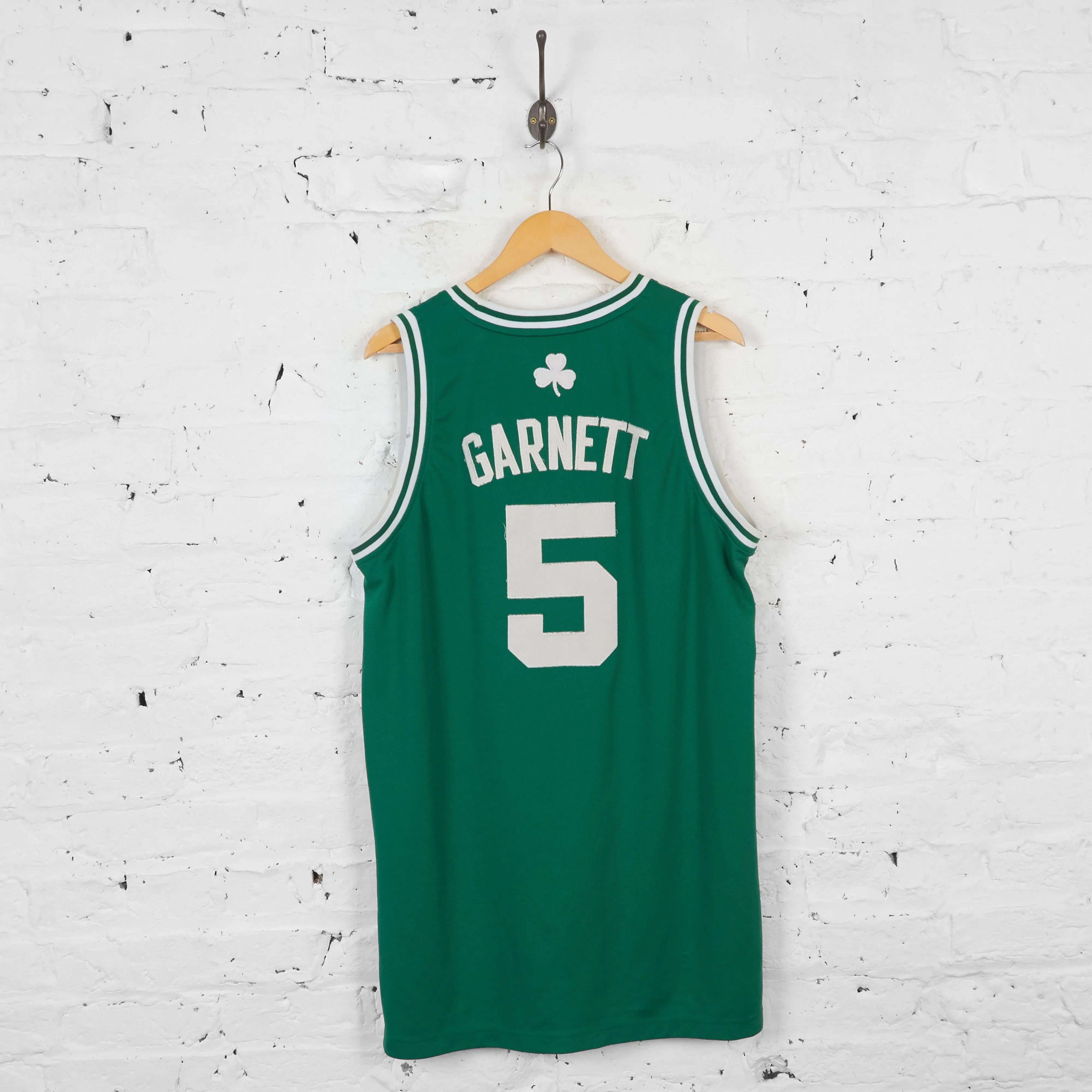 Vintage Adidas Boston Celtics NBA Garnett Jersey - Green - L