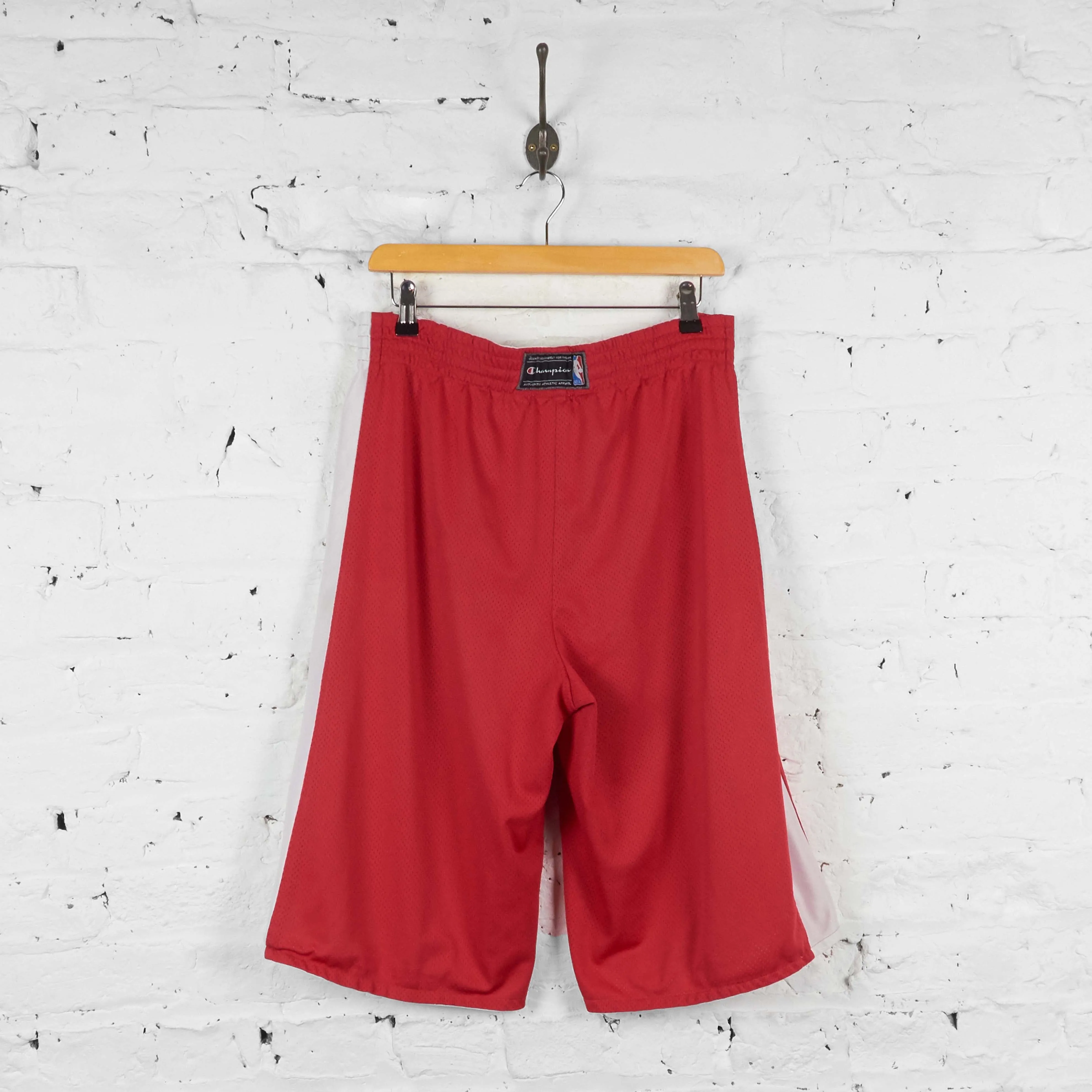 Vintage Champion NBA Basketball Shorts - Red - L
