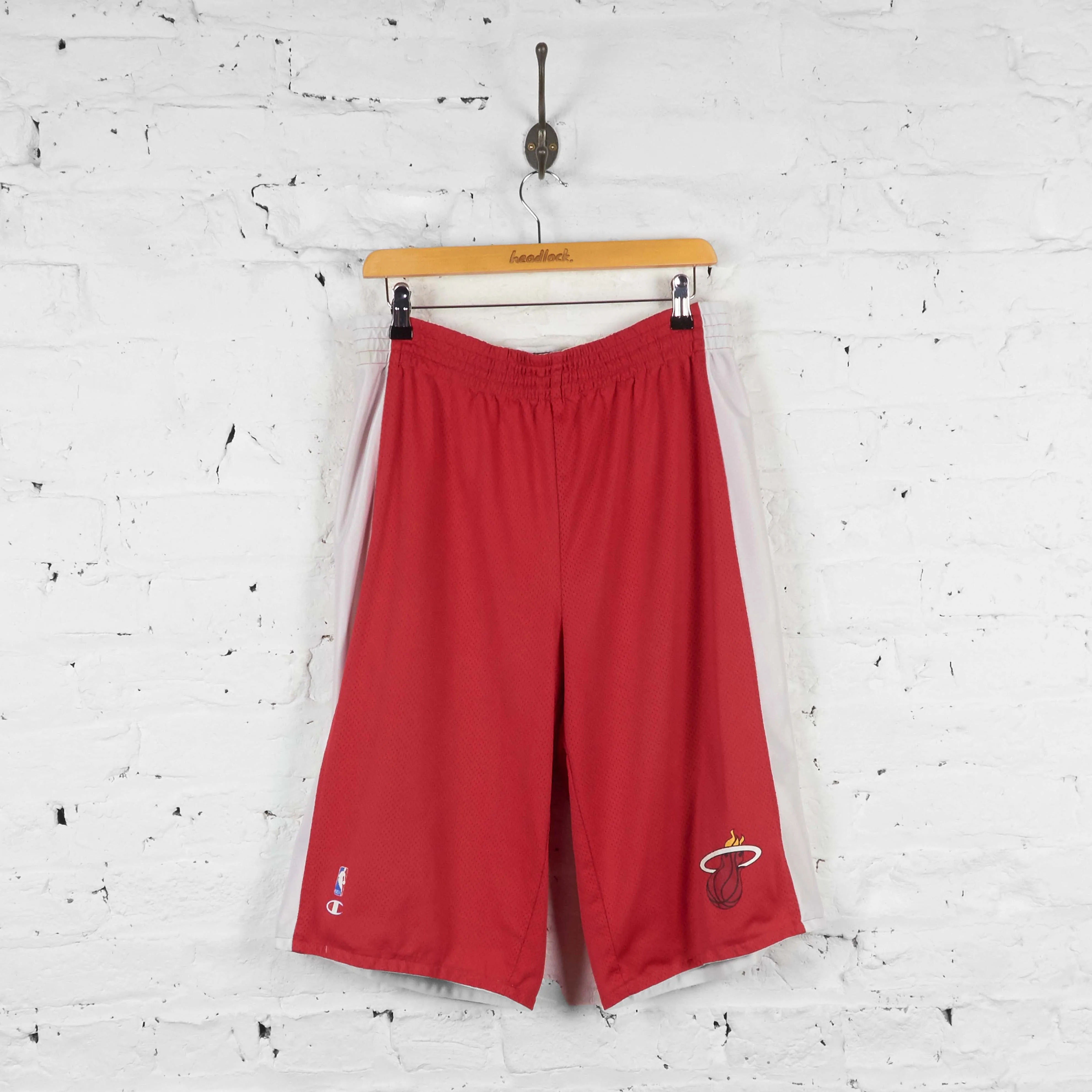 Vintage Champion NBA Basketball Shorts - Red - L