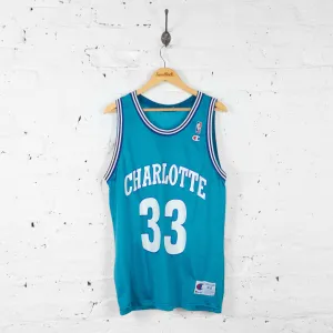 Vintage Charlotte Hornets NBA 33 Jersey - Blue - L