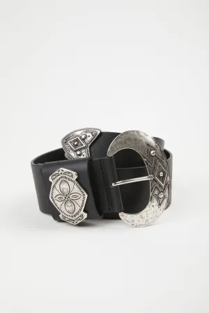 VINTAGE-INSPIRED LEATHER BELT