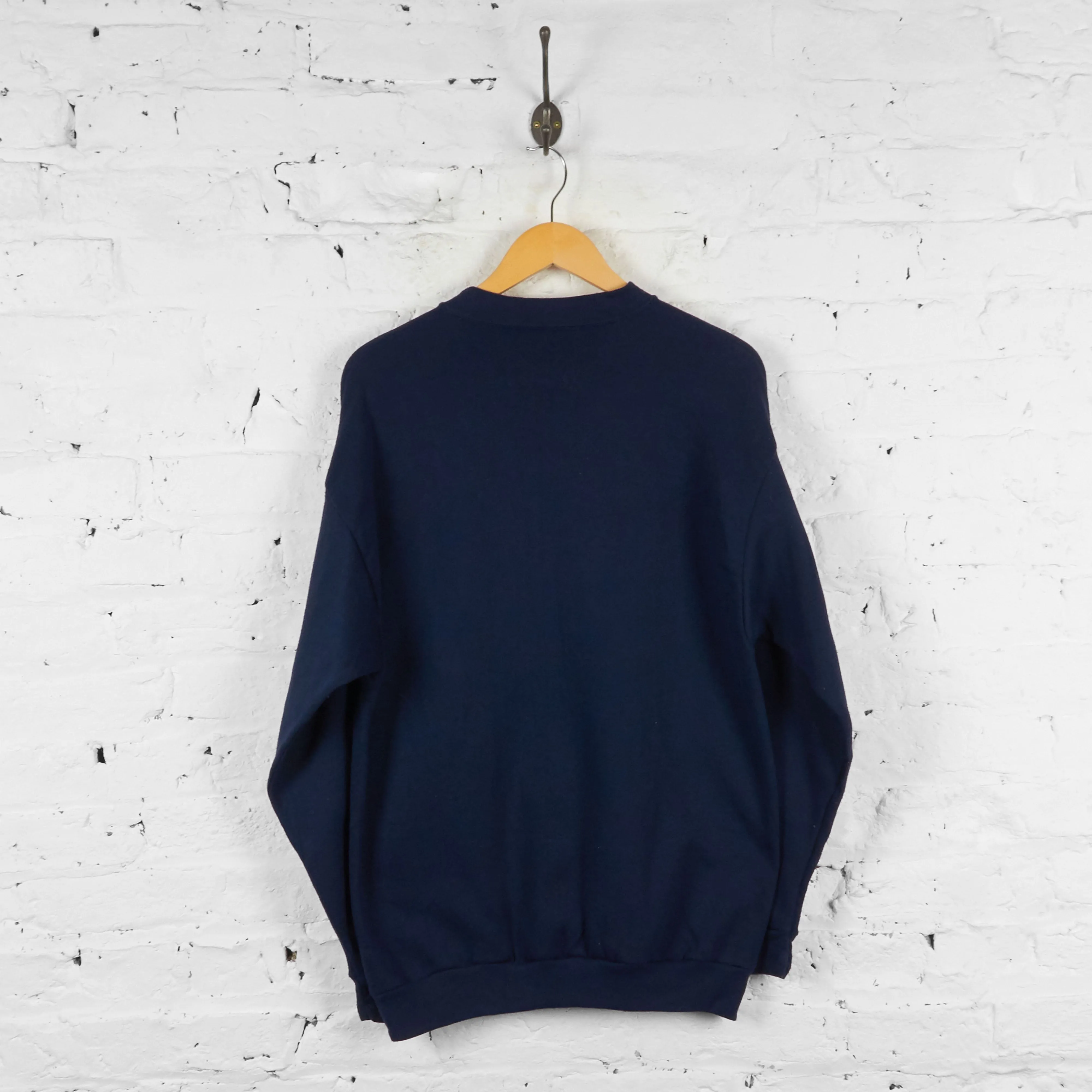 Vintage Michigan Wolverines Basketball Sweatshirt - Blue - L
