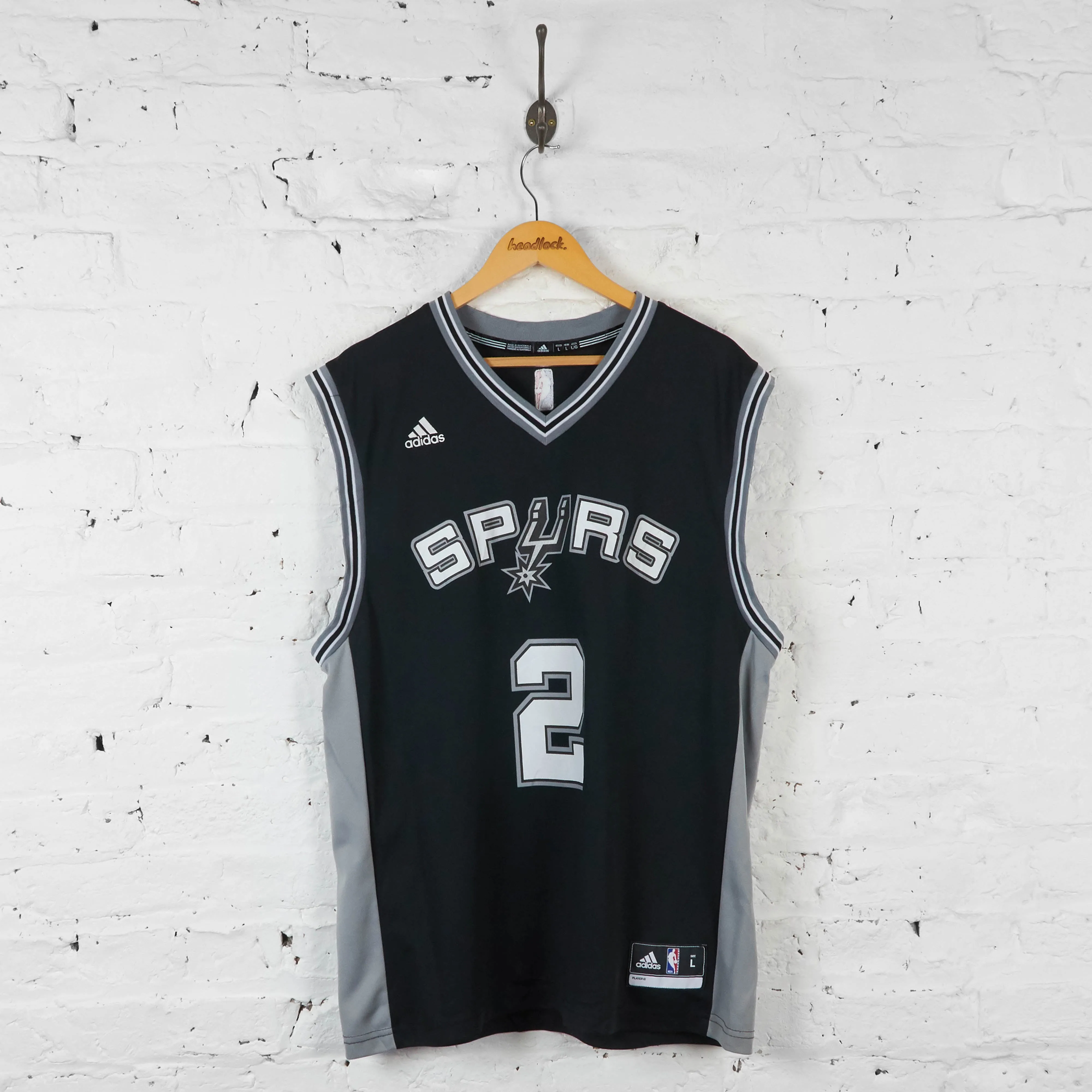 Vintage NBA San Antonio Spurs Jersey - Black/Grey - L