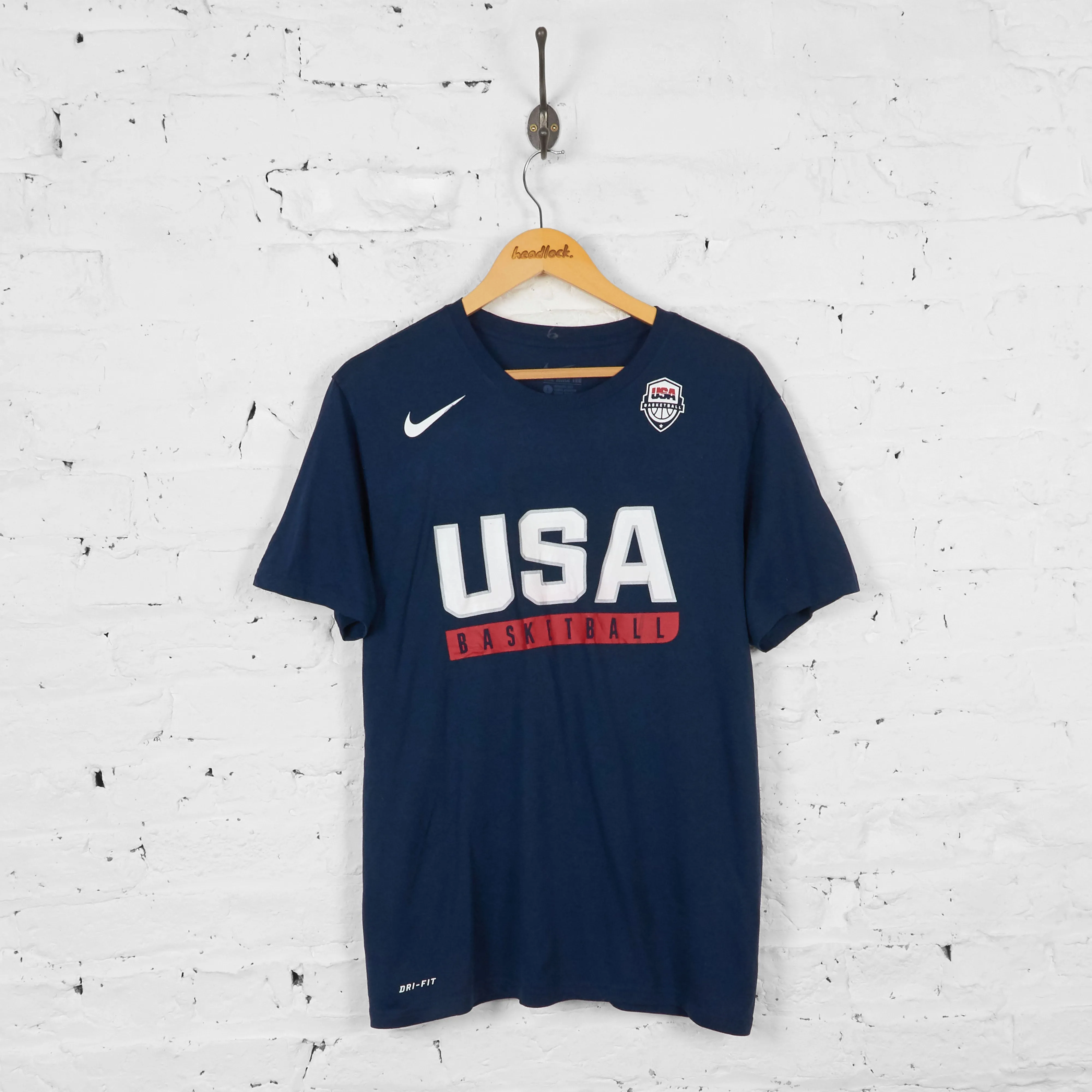Vintage Nike USA Baseball T-shirt - Navy - L