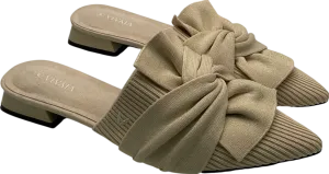 vivaia Beige Pointed Toe Knot Sandals UK 4 EU 37 👠