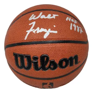 Walt Frazier New York Knicks Signed NBA Wilson I/O Basketball HOF 1987 BAS ITP