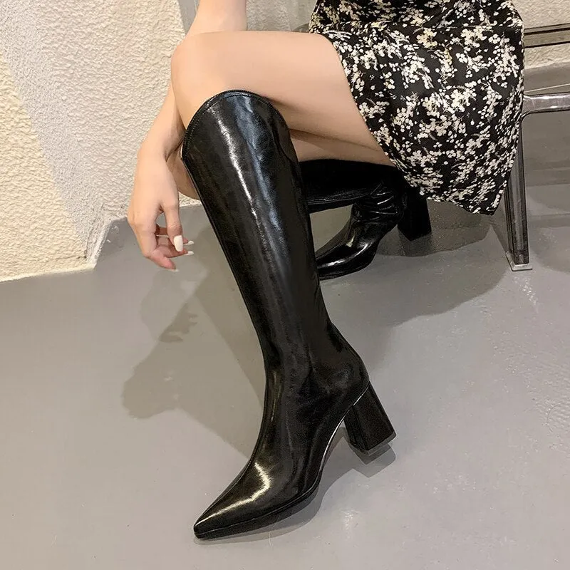 Women natural leather Horse oil leather full leather modern boots