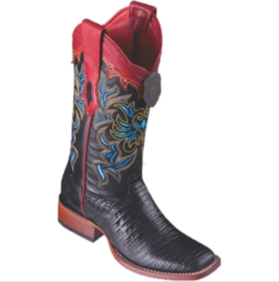 Women’s Los Altos Teju Lizard Boots Wide Square Toe