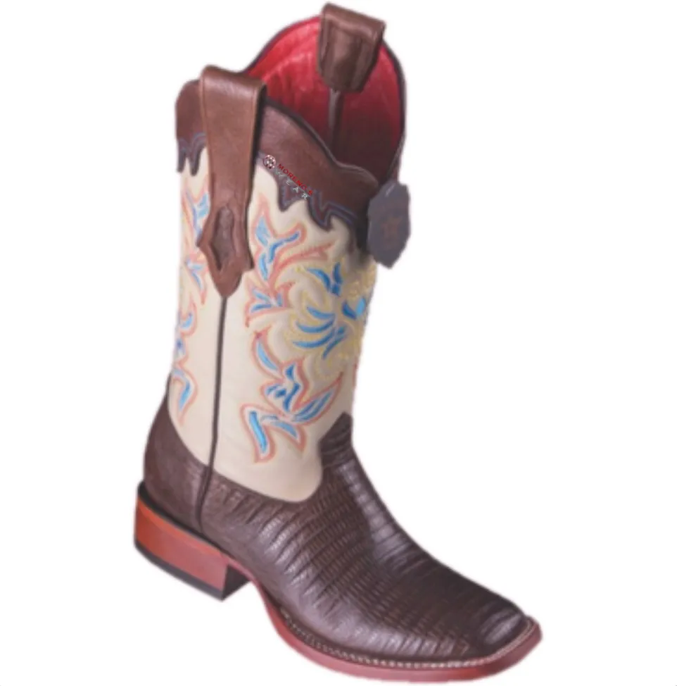 Women’s Los Altos Teju Lizard Boots Wide Square Toe