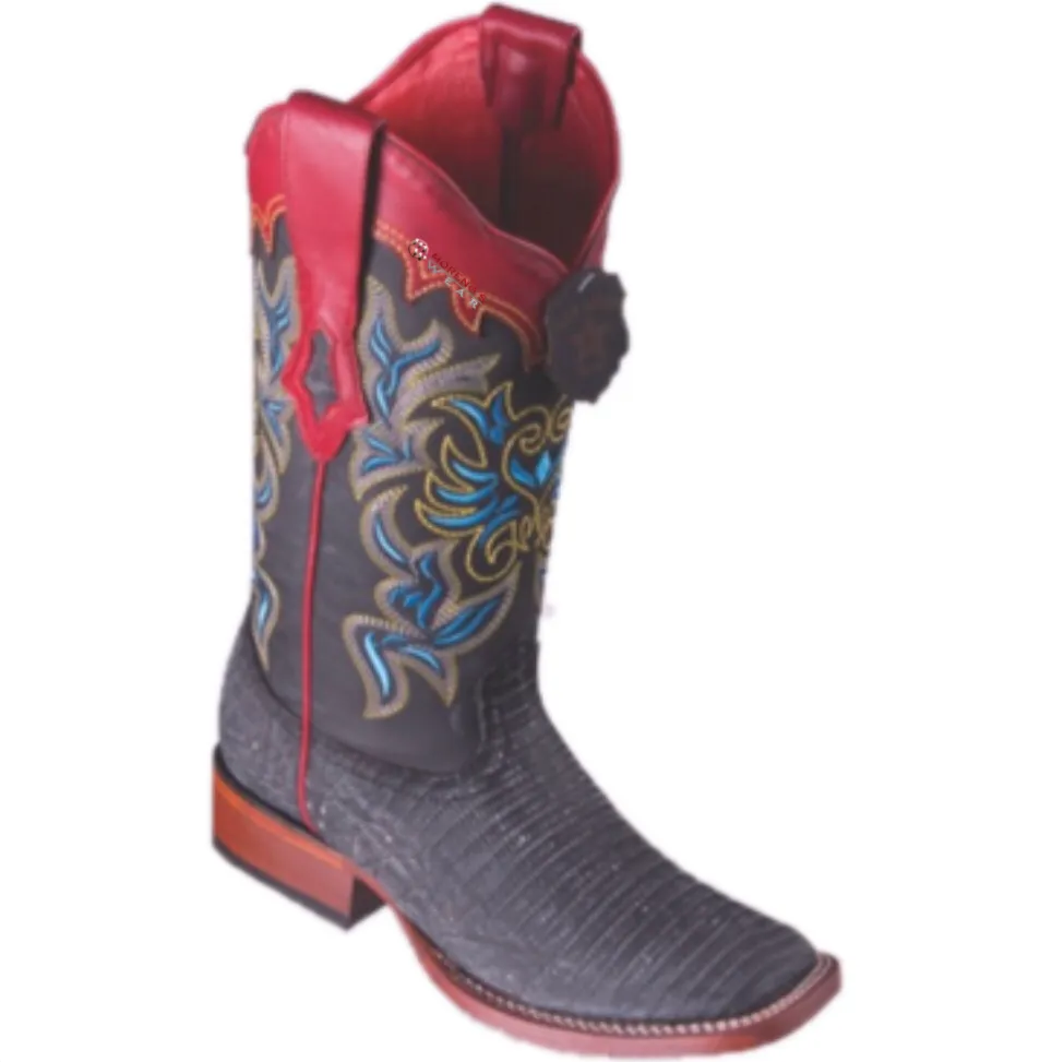 Women’s Los Altos Teju Lizard Boots Wide Square Toe