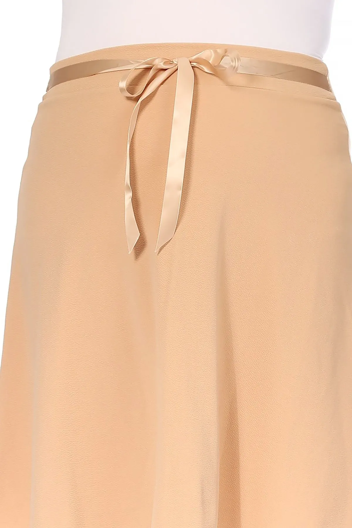 Women's Plus Size Casual High Waist Bow Tie Belted A Line Midi Knee Length Skirts