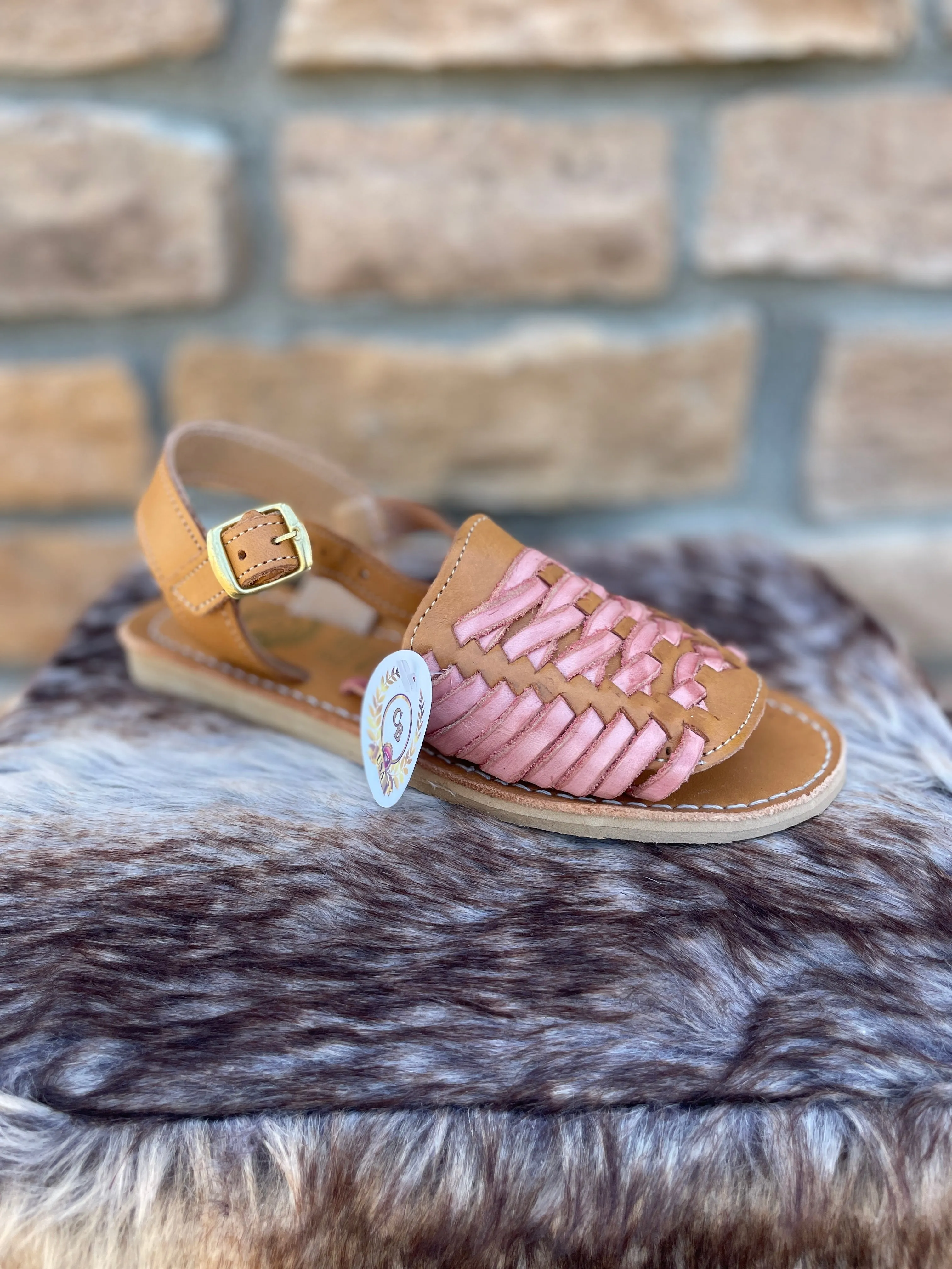 Women’s Tan/Rosa Handmade Sandal