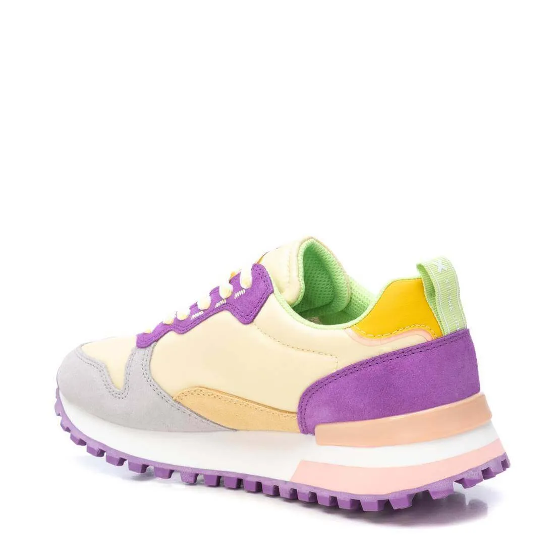 XTI Lemon & Grey Mix Retro Sneakers