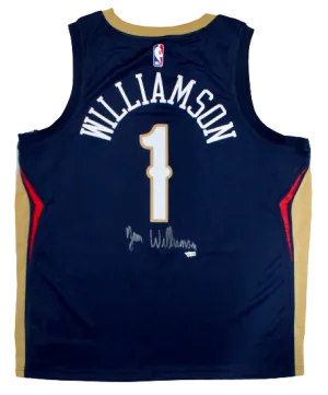 Zion Williamson New Orleans Pelicans Signed Navy Nike Swingman Jersey FANATICS