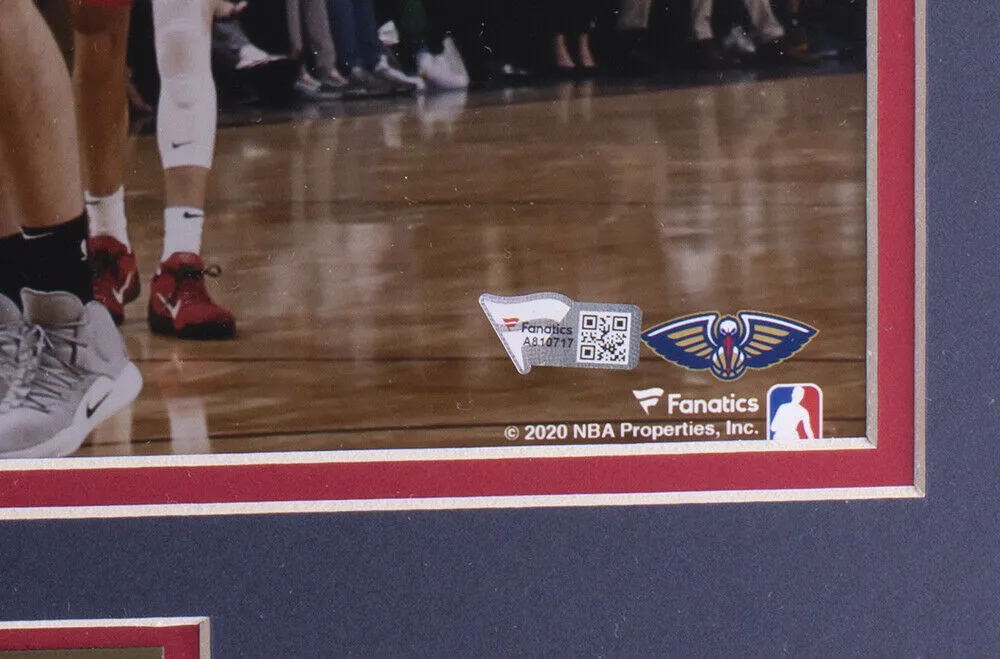 Zion Williamson Signed Framed 16x20 New Orleans Pelicans vs Spurs Photo Fanatics